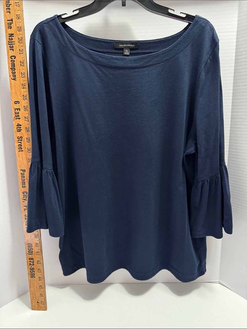 Banana Republic Woman’s Navy Bell Sleeve Tunic Top